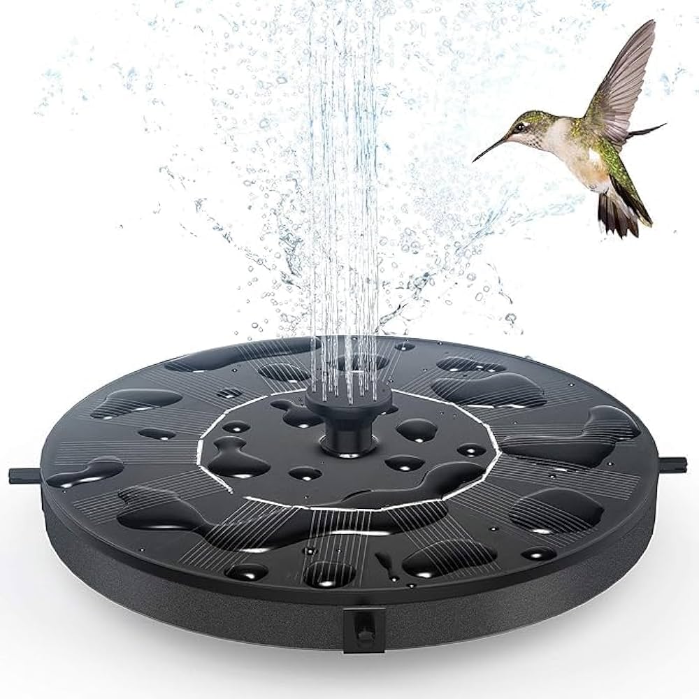 SolarBloom™ Vogelvriendelijke Zonnefontein – Breng uw tuin tot leven met zonlicht en vogelgezang