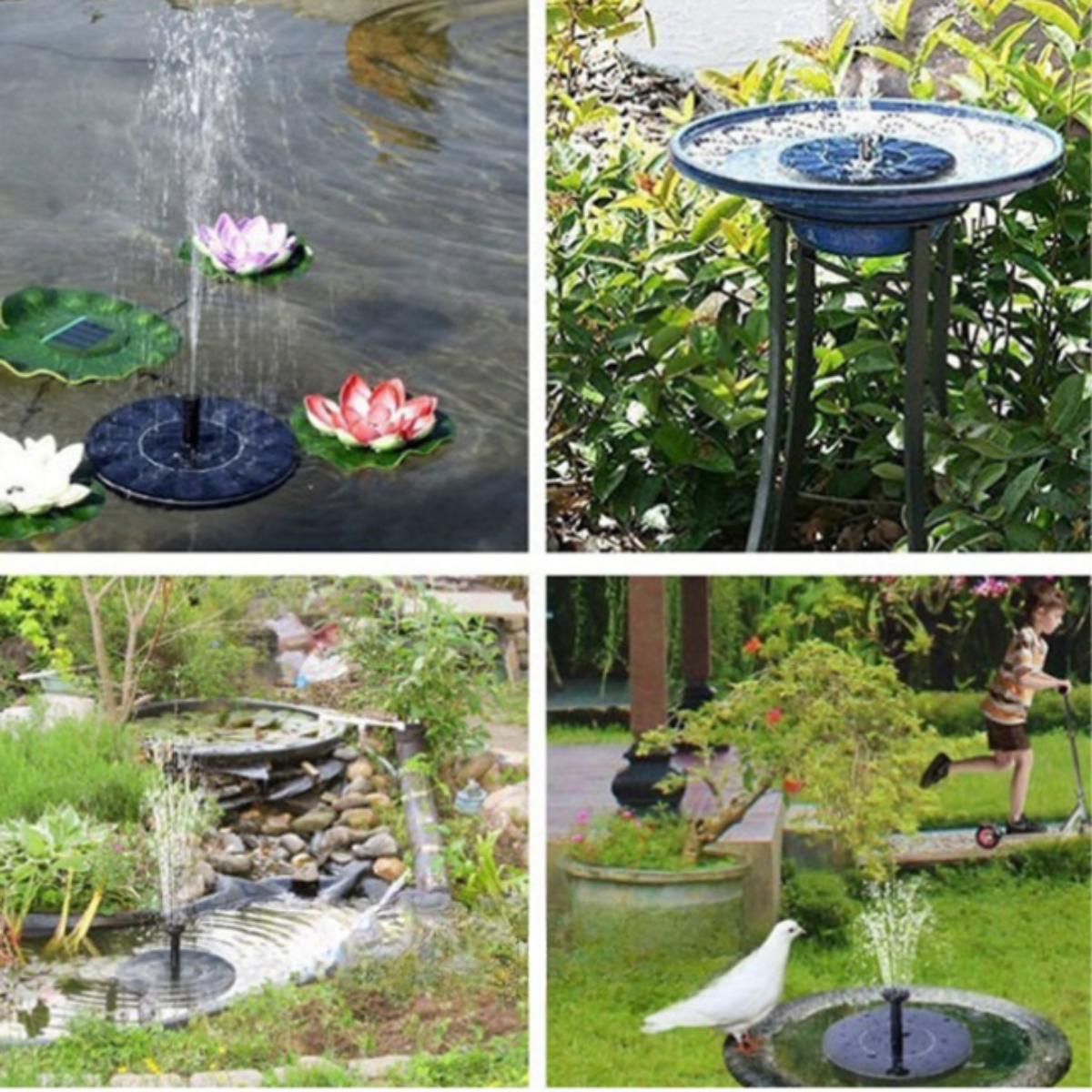 SolarBloom™ Vogelvriendelijke Zonnefontein – Breng uw tuin tot leven met zonlicht en vogelgezang