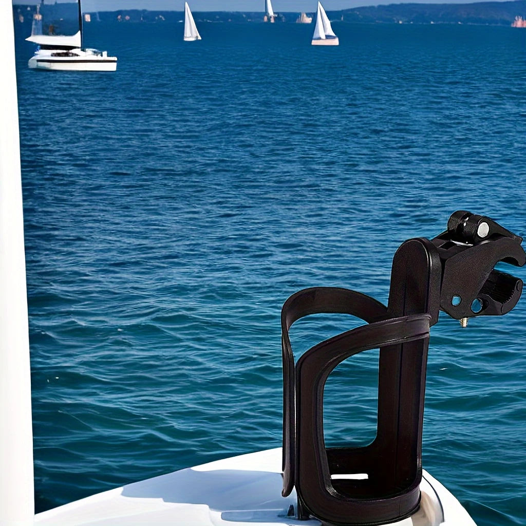 DockGrip™ Reling Bekerhouder | Je drankje altijd veilig en stabiel aan de reling – zonder boren of schroeven