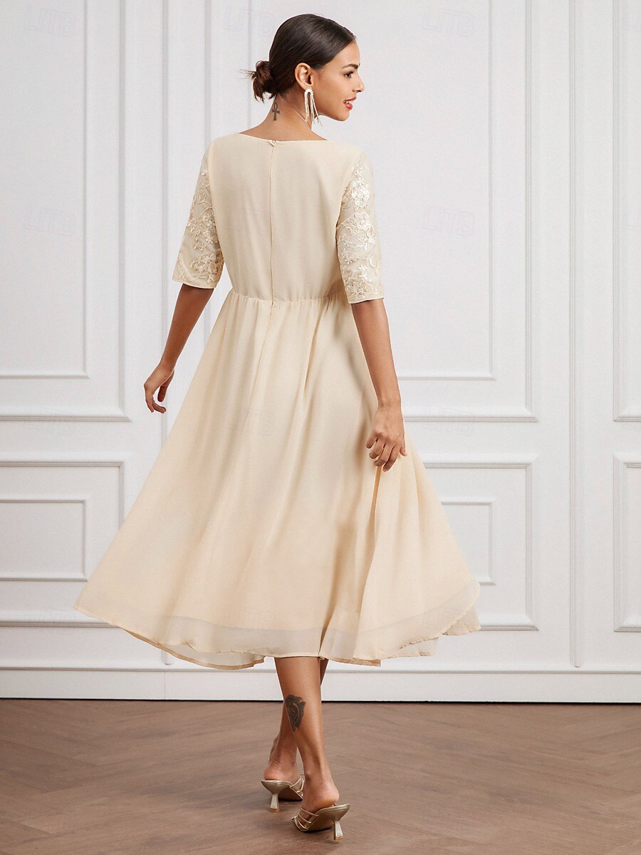 Betoverende Elegantie: Chiffon Lace Dream Dress