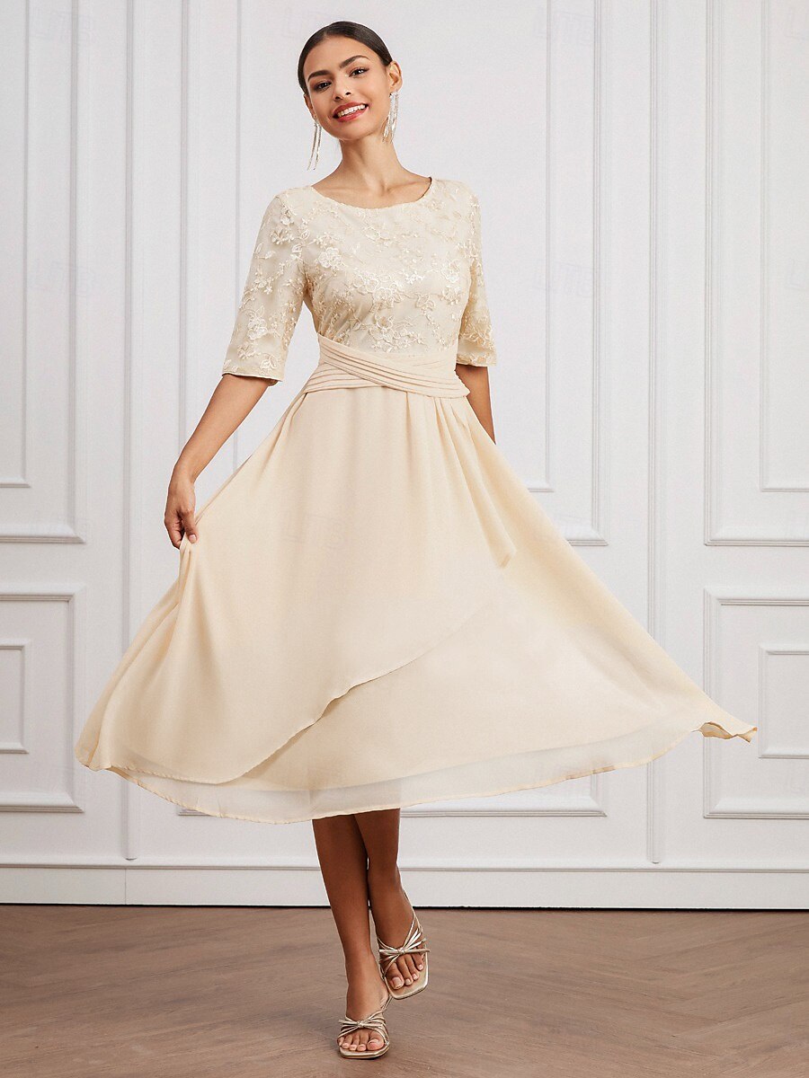 Betoverende Elegantie: Chiffon Lace Dream Dress
