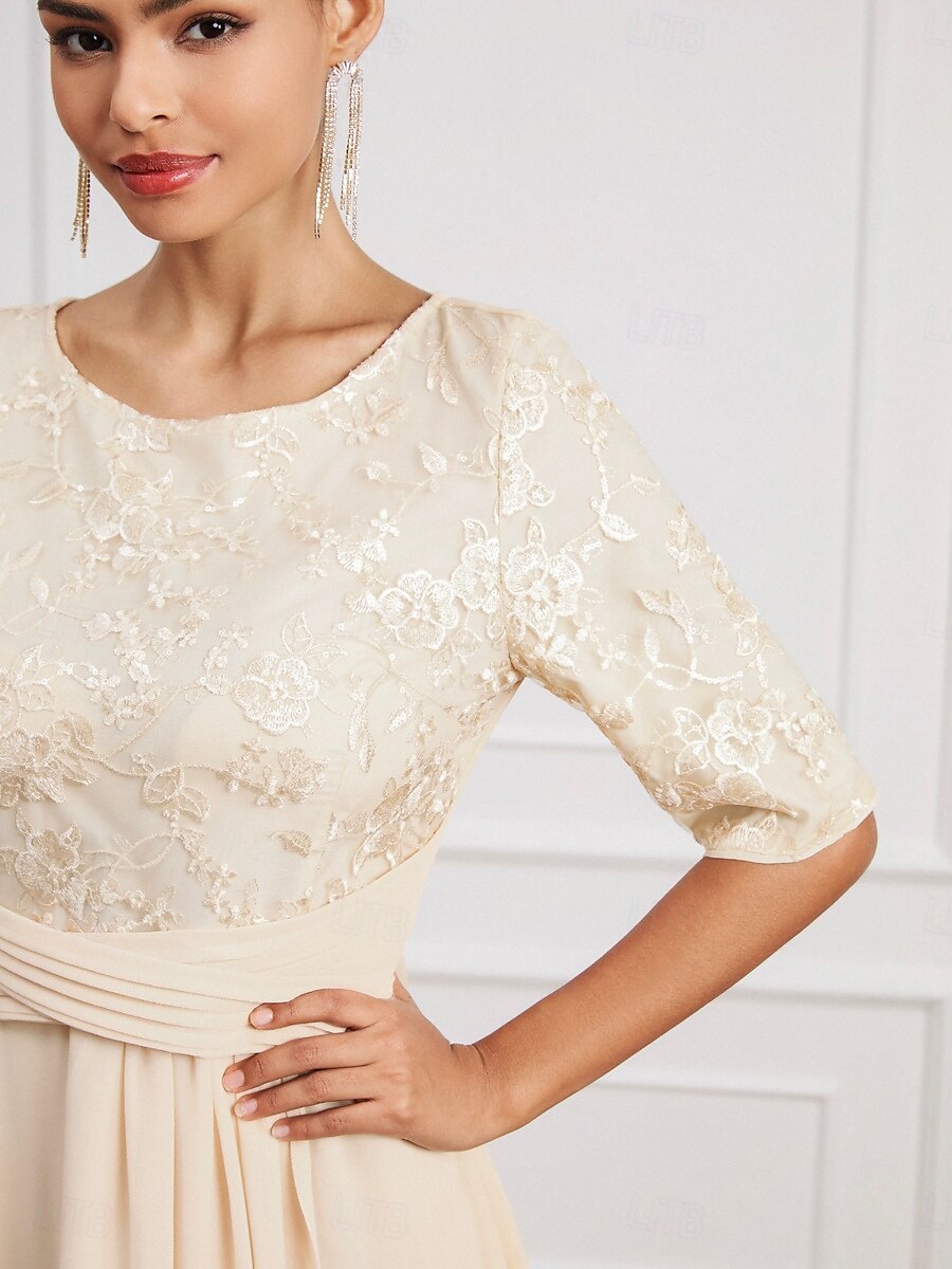 Betoverende Elegantie: Chiffon Lace Dream Dress