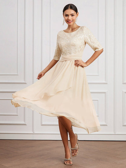 Betoverende Elegantie: Chiffon Lace Dream Dress