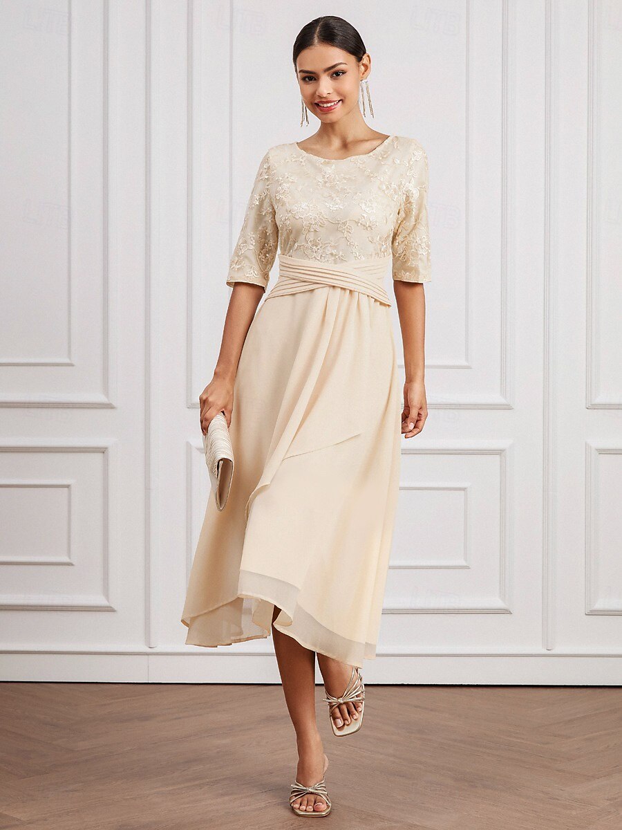 Betoverende Elegantie: Chiffon Lace Dream Dress