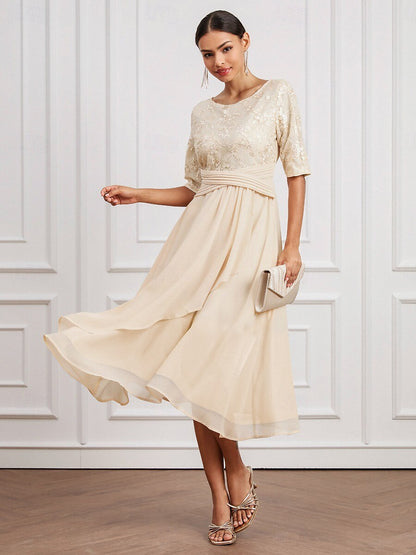 Betoverende Elegantie: Chiffon Lace Dream Dress
